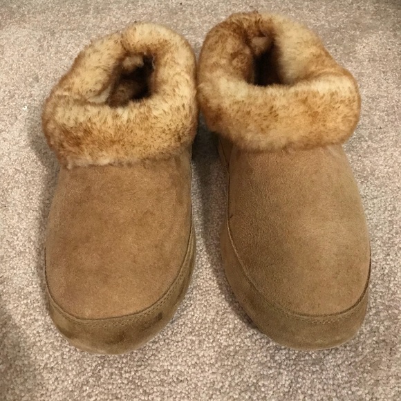 eddie bauer shearling boot slippers